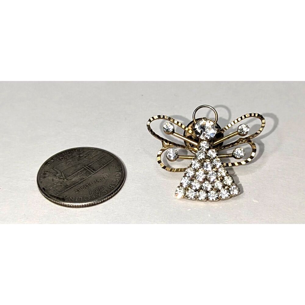 Rhinestone Angel Pin - Picture 4 of 7